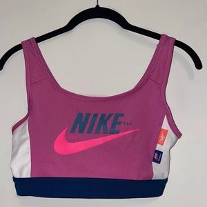 Pink Nike sports bra